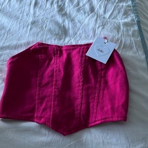 Pink corset top